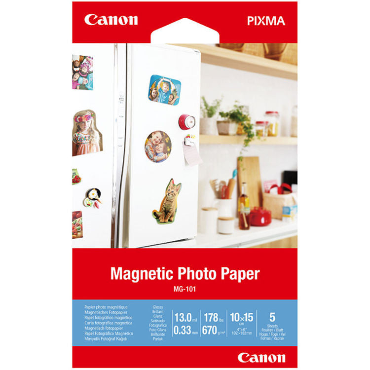 CANON MG-101 PAPIER PHOTO MAGNETIQUE 5 FEUILLES