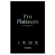 CANON PT-101 papier PHOTO PRO PLATINIUM 300 gr/m² format A6 (105x148) pochette de 20 feuilles