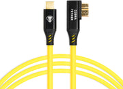 COBRA UNION CORDON COUDE USB-C / USB-3 MICRO B 90° 5M 5GBITS JAUNE