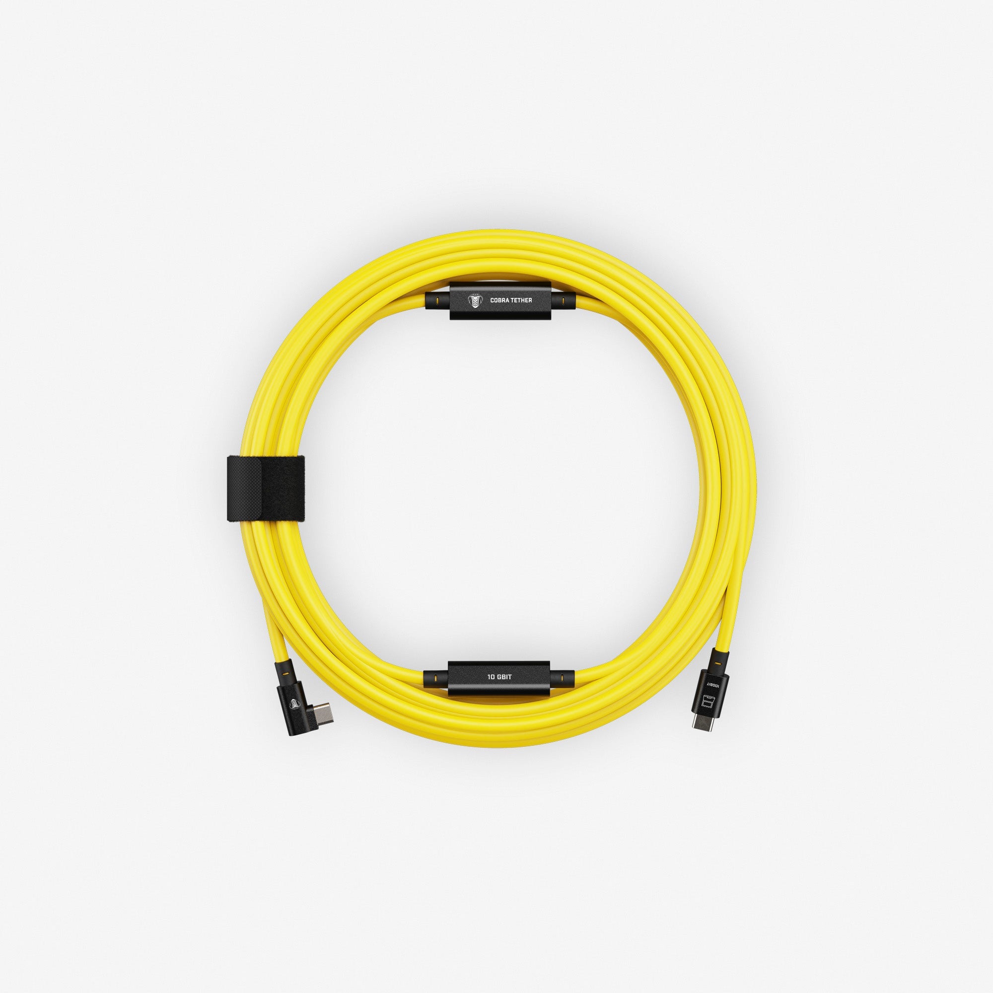 COBRA UNION CORDON COUDE USB-C / USB-C 90° 10M 10GBITS JAUNE