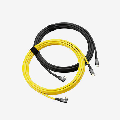 COBRA UNION CORDON COUDE USB-C / USB-C 90° 5M 10GBITS JAUNE