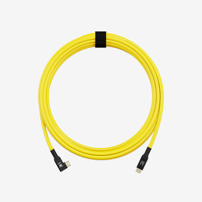 COBRA UNION CORDON COUDE USB-C / USB-C 90° 5M 10GBITS JAUNE
