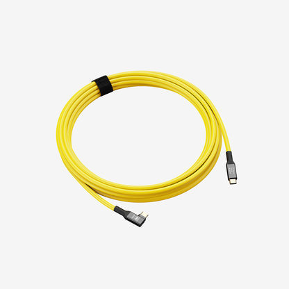 COBRA UNION CORDON COUDE USB-C / USB-C 90° 5M 10GBITS JAUNE