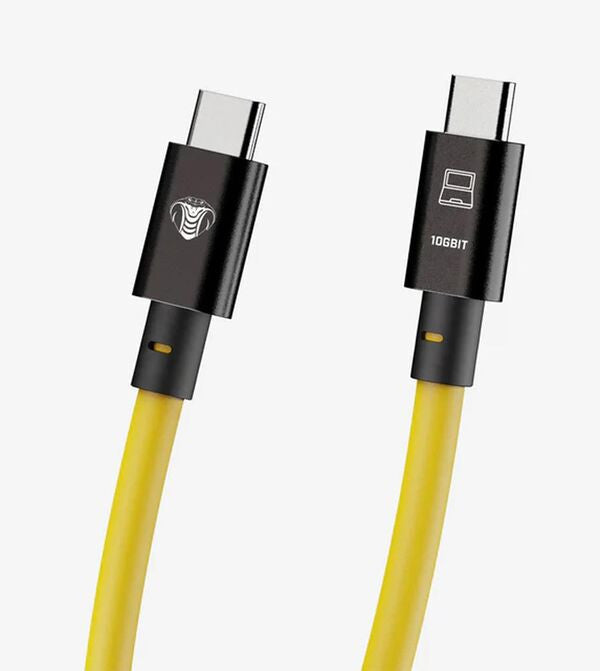 COBRA UNION CORDON DROIT USB-C / USB-C 10M 10GBITS JAUNE