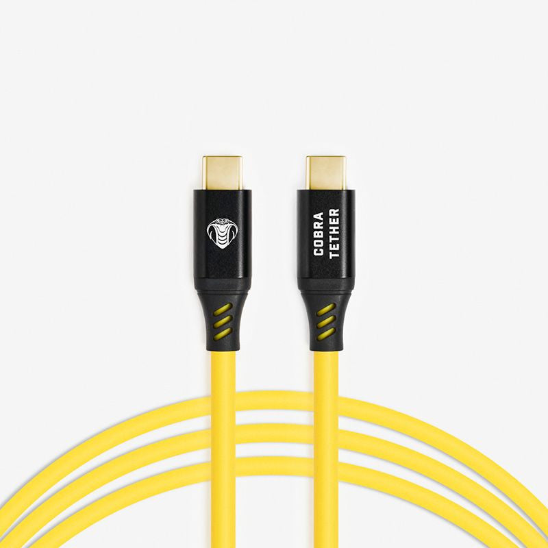 COBRA UNION CORDON DROIT USB-C / USB-C 10M 5GBITS JAUNE