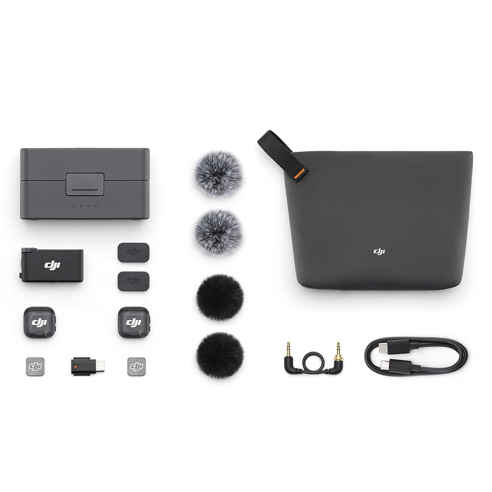 DJI MIC 3 (2 Émetteurs TX + 1 Récepteur RX + Boitier de recharge)