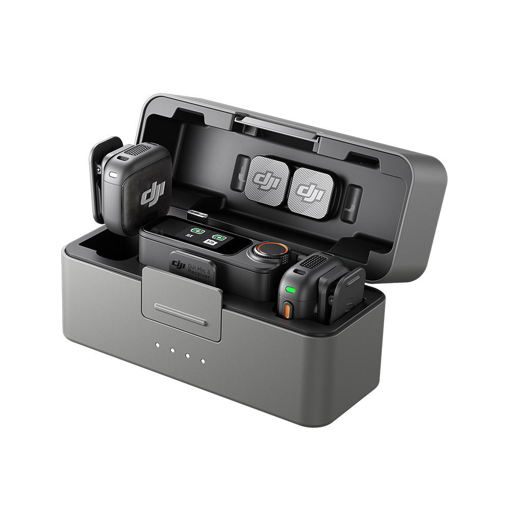 DJI MIC 3 (2 Émetteurs TX + 1 Récepteur RX + Boitier de recharge)
