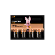 DURACELL PILE 100%PLUS AA/LR6 X8
