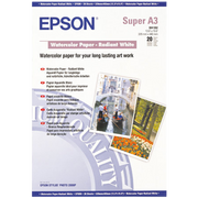 EPSON PAPIER AQUARELLE BLANC A3+ 20F 190G