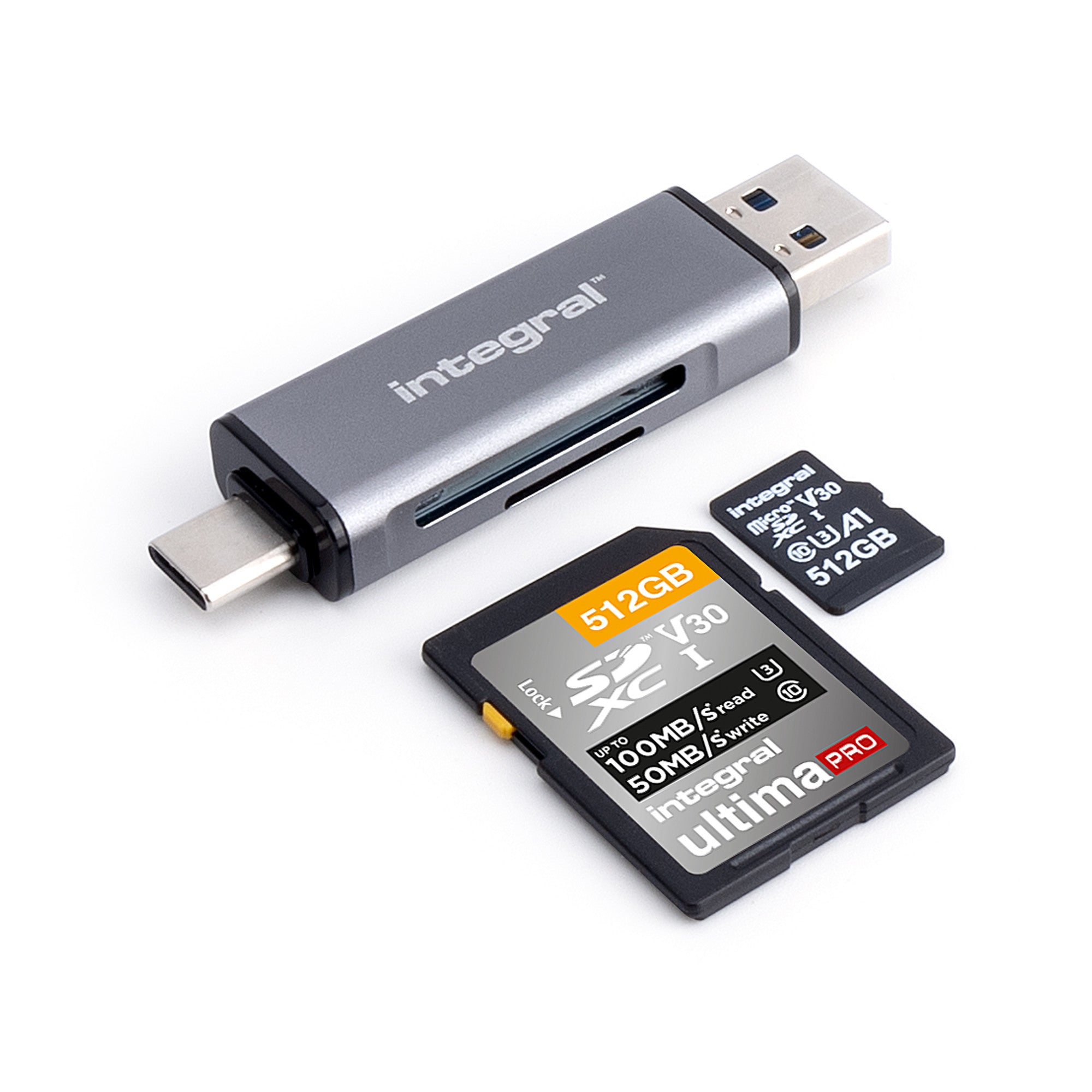INTEGRAL LECTEUR DE CARTES 2EN1 USB TYPE A/C