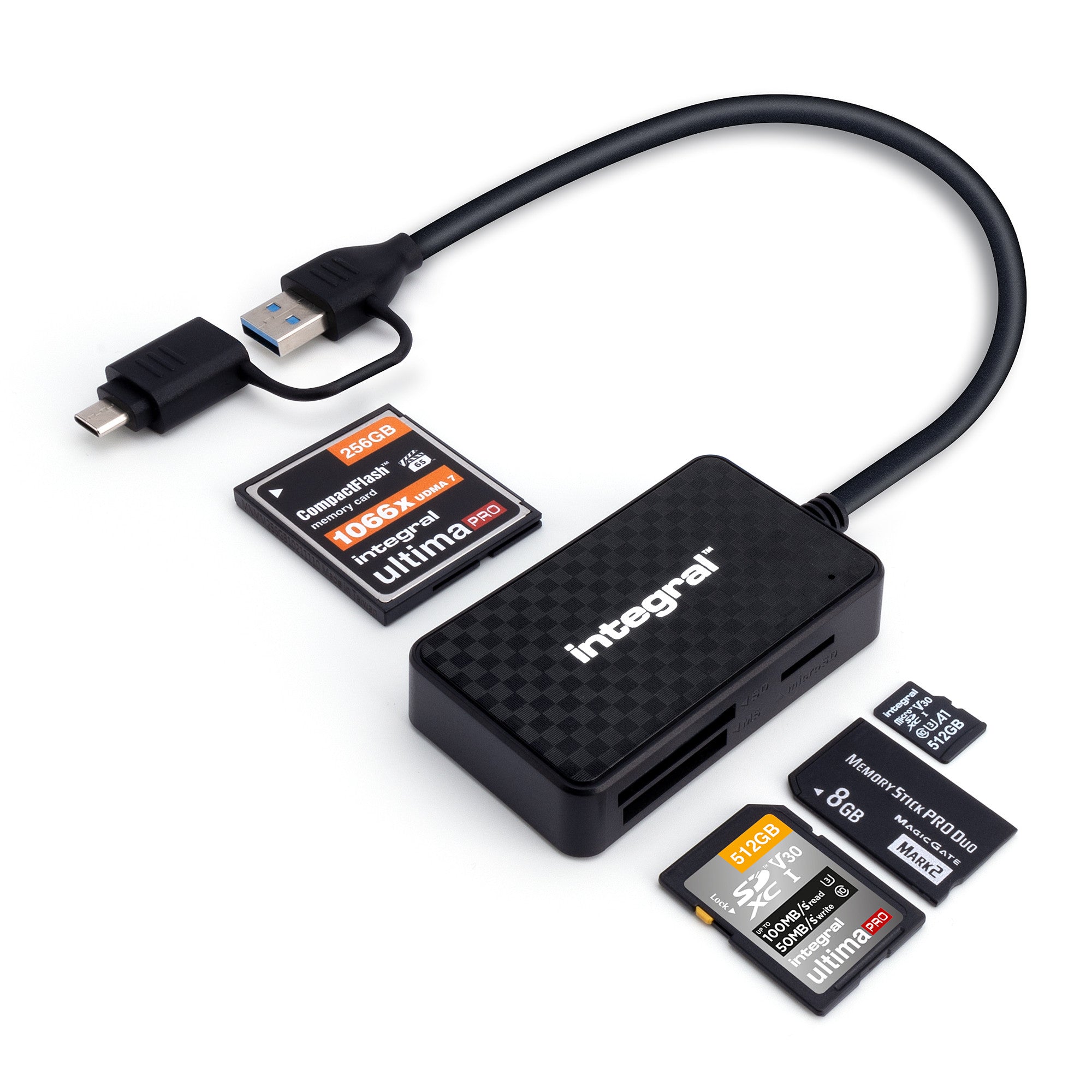 INTEGRAL LECTEUR DE CARTES 4EN1 USB TYPE A/C