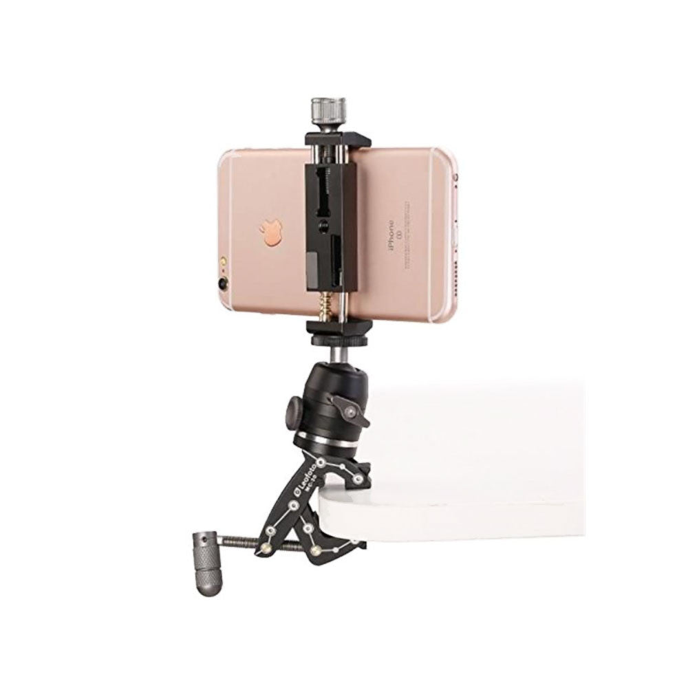 LEOFOTO MC-30 POCKET CLAMP + MINI BALLHEAD 19 + Pince Smartphone