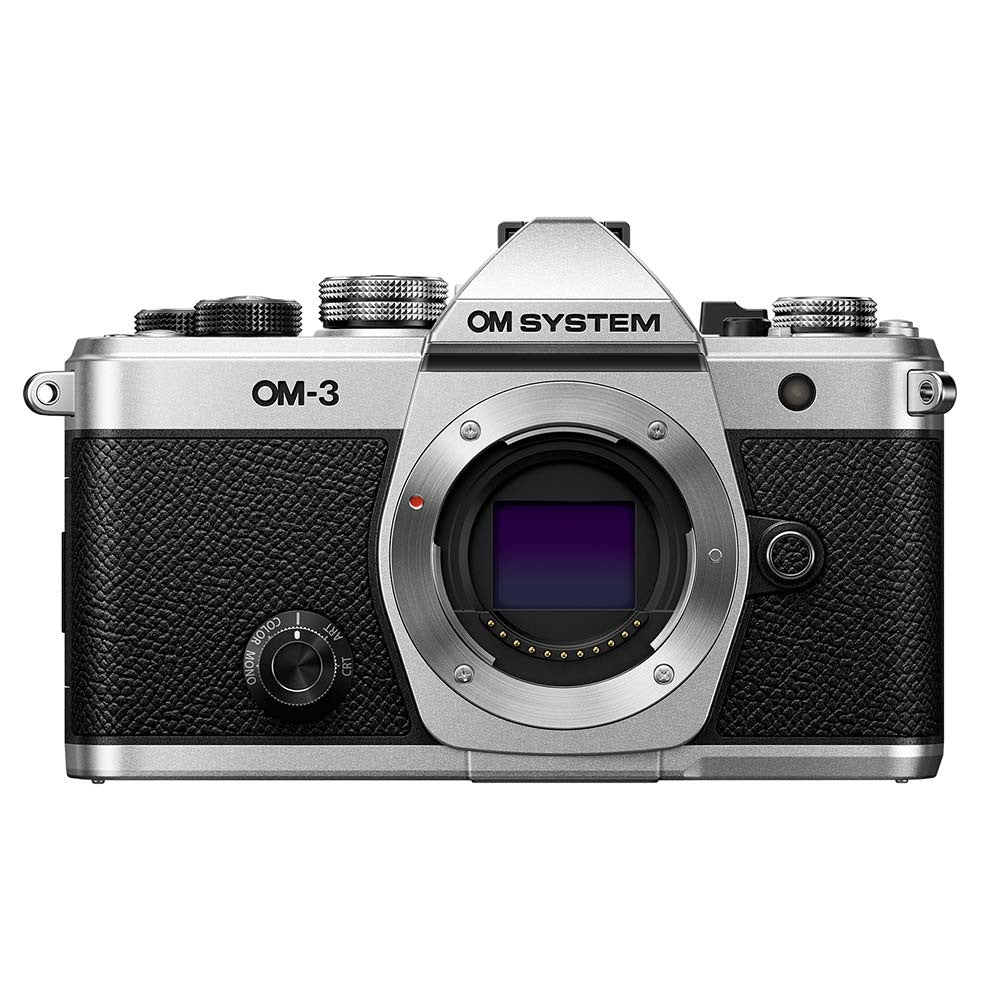OM SYSTEM OM-3 Silver + Grip Leofoto