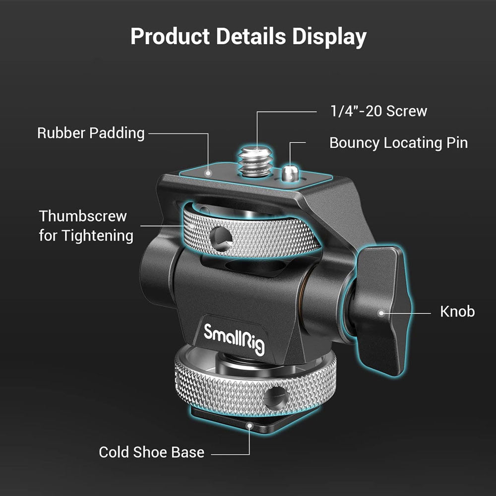 SMALLRIG 2905B MONITOR MOUNT AVEC COLD SHOE