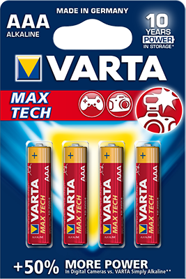 VARTA Pile Longlife Max Power AAA / LR03 x4